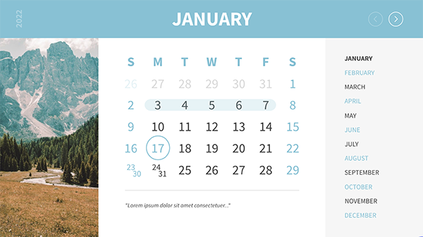 free powerpoint video presentation templates Interactive 2023 calendar template