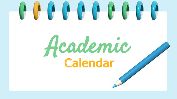 create educational presentation Interactive Academic calendar 23-24 template