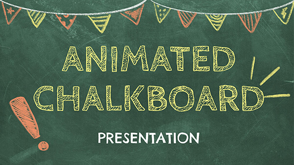 slides presentation creator Interactive Animated chalkboard presentation template
