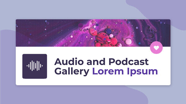 Interactive Audio and podcast gallery template