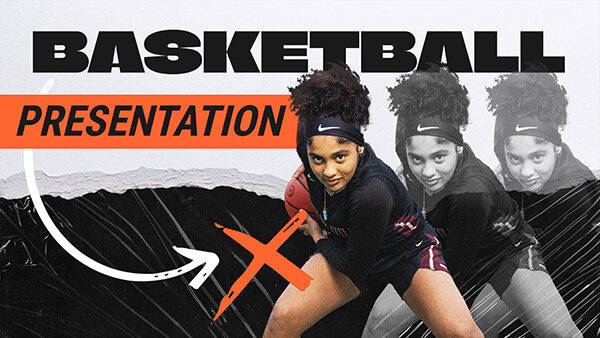 create educational presentation Interactive Basketball presentation template