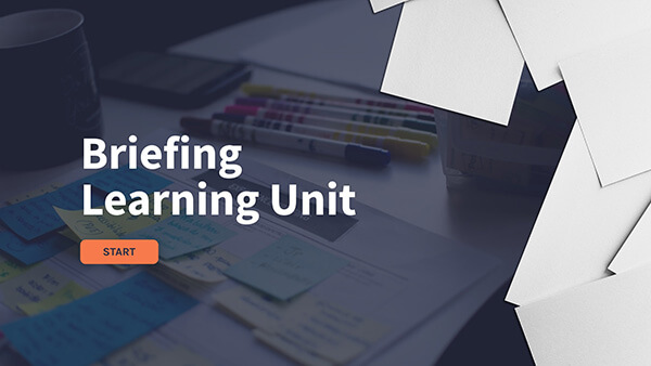create educational presentation Interactive Briefing learning unit template