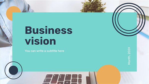 free powerpoint video presentation templates Interactive Business vision deck template