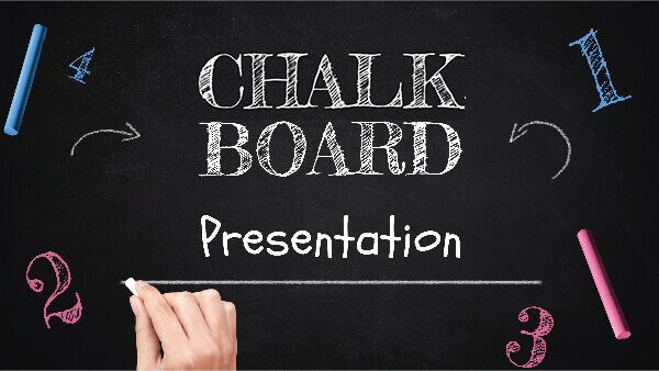 create educational presentation Interactive Chalkboard presentation template