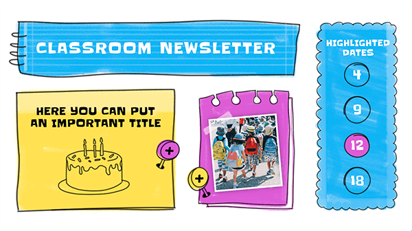 free powerpoint video presentation templates Interactive Classroom newsletter template
