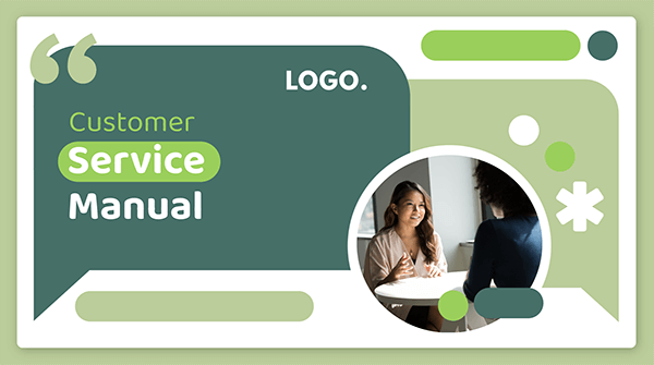 free powerpoint video presentation templates Interactive Customer service manual template