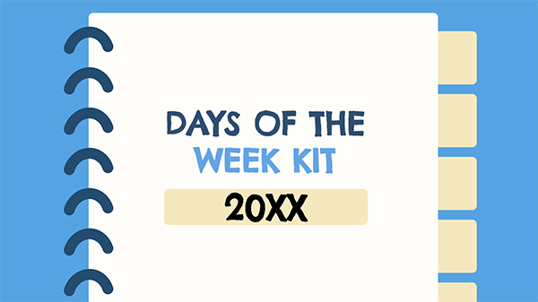 free powerpoint video presentation templates Interactive Days of the week kit template