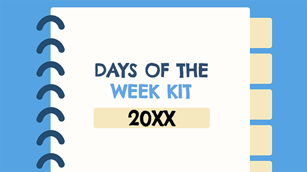 Interactive Days of the week kit template