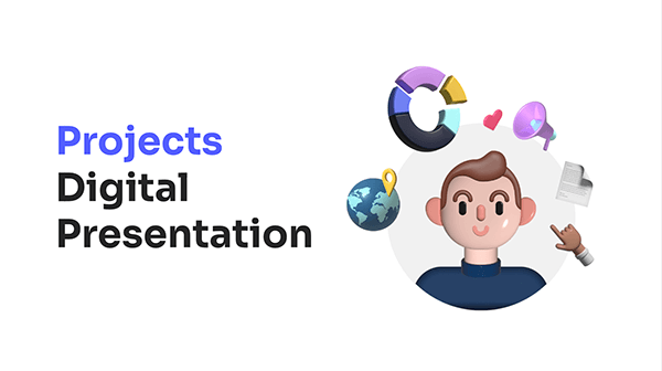 proposal defense presentation template Interactive Digital projects presentation template