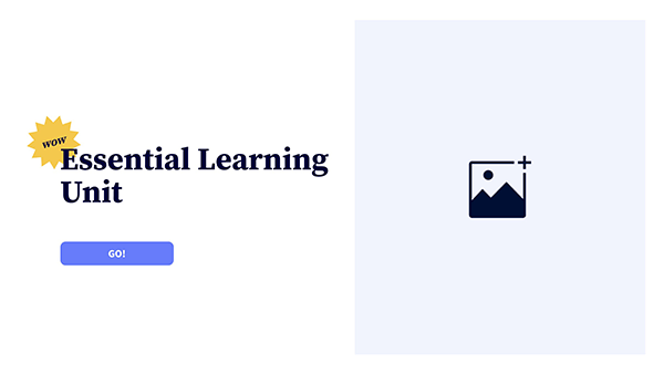 create educational presentation Interactive Essential learning unit template