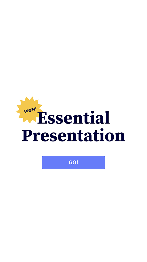 Interactive Essential presentation mobile template