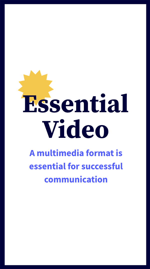 Interactive Essential video mobile template