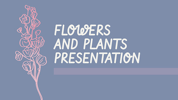 Interactive Flowers and plants presentation template