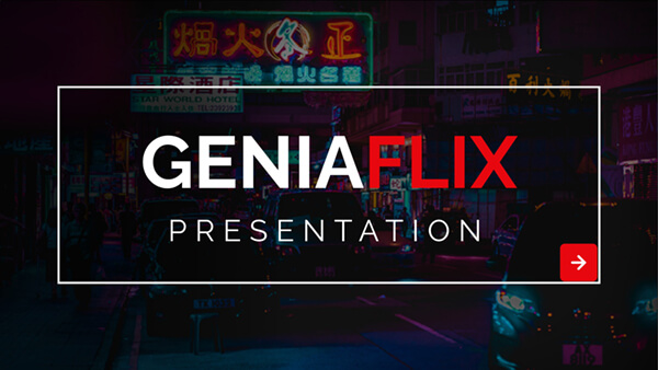 create educational presentation Interactive Geniaflix presentation template