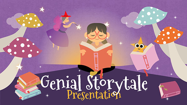 create educational presentation Interactive Genial storytale presentation template