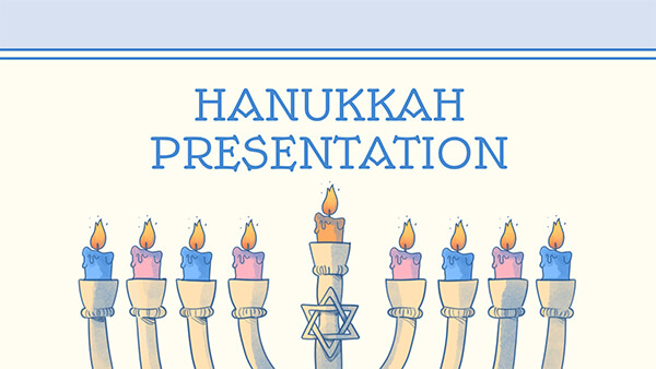 free powerpoint video presentation templates Interactive Hanukkah presentation template