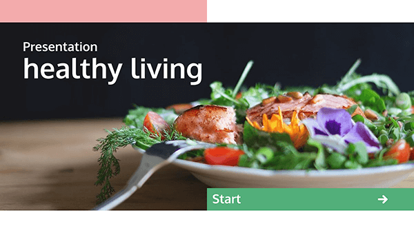 create educational presentation Interactive Healthy living presentation template