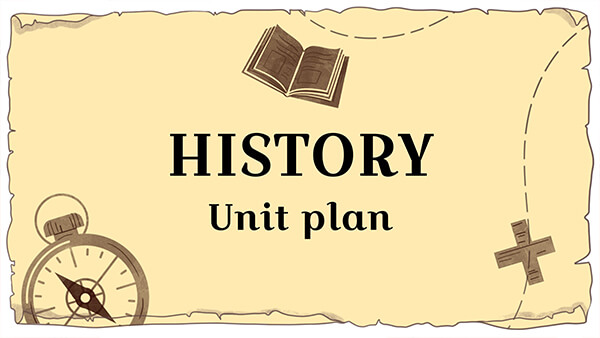 create educational presentation Interactive History lesson plan template