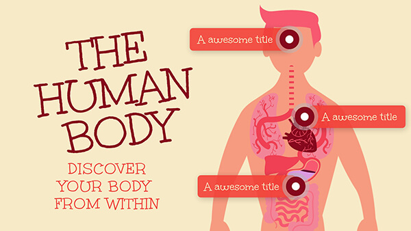 create educational presentation Interactive Human body presentation template
