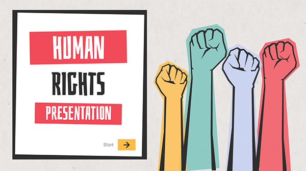 Interactive Human rights presentation template