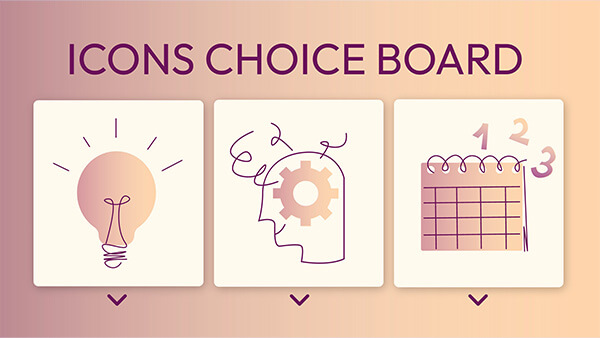 Interactive Icons choice board template