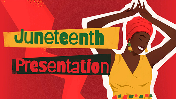 create educational presentation Interactive Juneteenth presentation template