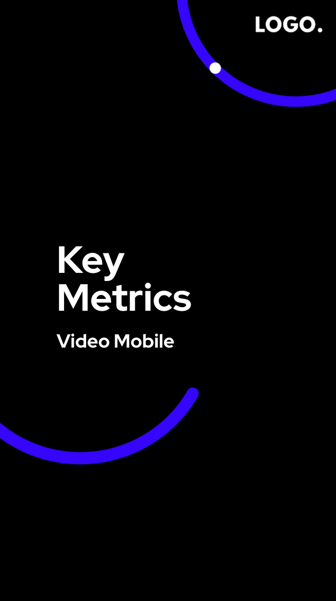 Interactive Key metrics video mobile template