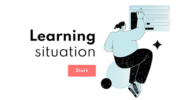 create educational presentation Interactive Learning situation template