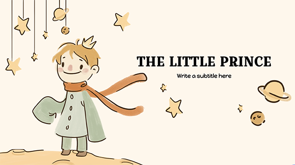 free powerpoint video presentation templates Interactive Little prince presentation template