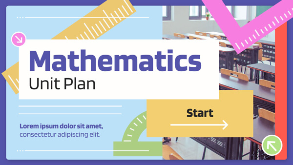 create educational presentation Interactive Math lesson plan template
