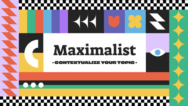 free powerpoint video presentation templates Interactive Maximalist presentation template