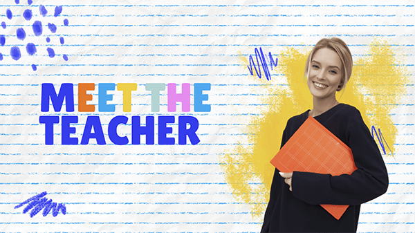 free powerpoint video presentation templates Interactive Meet the teacher video template