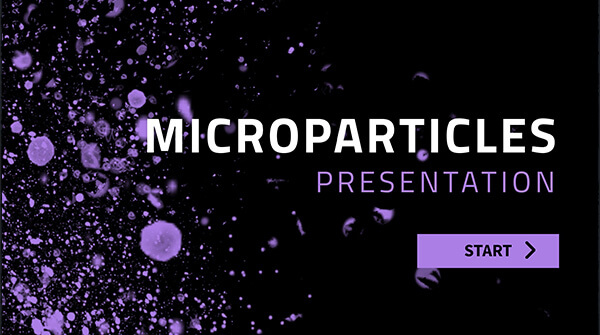 create educational presentation Interactive Microparticles presentation template