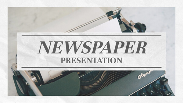 free powerpoint video presentation templates Interactive Newspaper presentation template