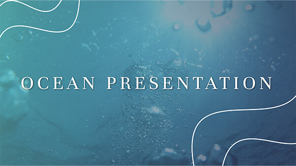 create educational presentation Interactive Ocean presentation template