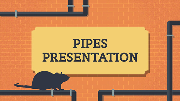 create educational presentation Interactive Pipes presentation template
