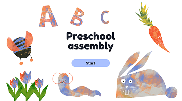 free powerpoint video presentation templates Interactive Preschool assembly template