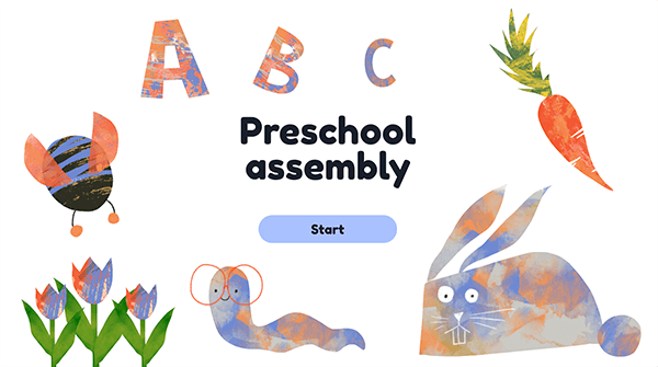 Interactive Preschool assembly template