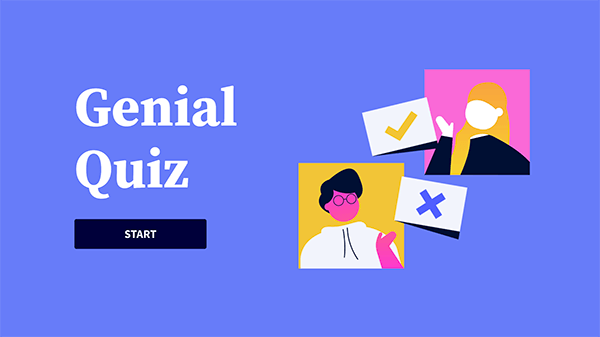 Modèle interactif Quiz génial