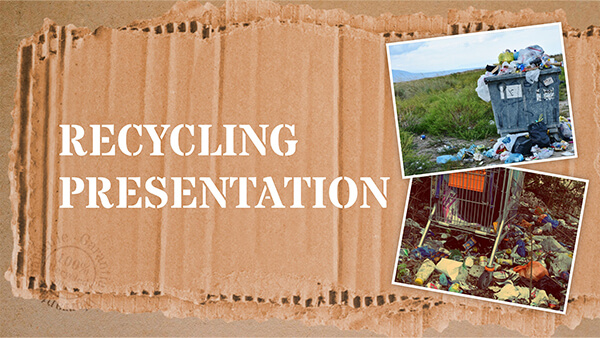 create educational presentation Interactive Recycling presentation template