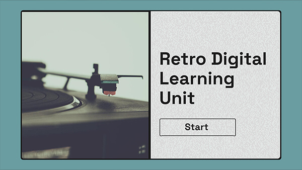 create educational presentation Interactive Retro digital learning unit template
