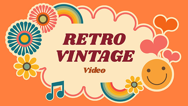 free powerpoint video presentation templates Interactive Retro vintage video template