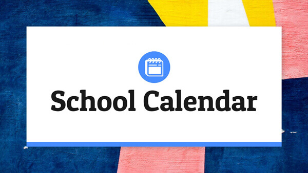 Interactive School year calendar template