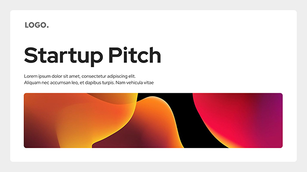 powerpoint presentation create online Interactive Startup pitch template