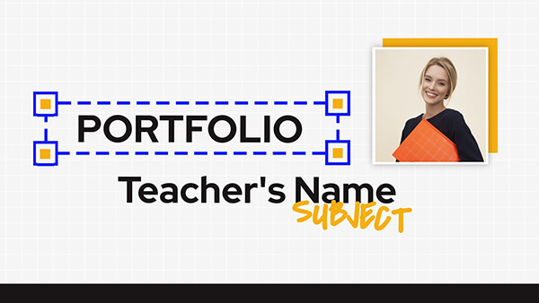 free powerpoint video presentation templates Interactive Teacher portfolio template