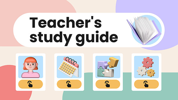 create educational presentation Interactive Teacher's study guide template