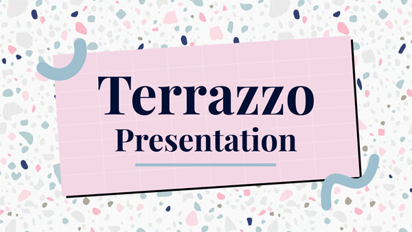slides presentation creator Interactive Terrazzo presentation template