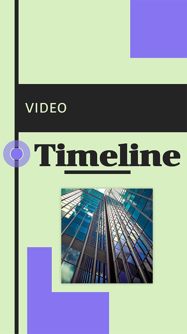 Interactive Timeline video mobile template