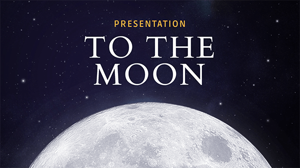 Interactive To the moon presentation template