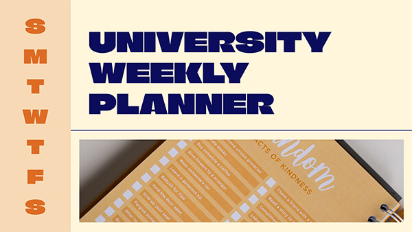 phd thesis presentation template ppt Interactive University weekly planner template